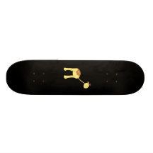 Girafe de sourire. Bande dessinée Skateboards Personnalisés