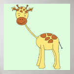 Girafe mignonne. Bande dessinée Poster