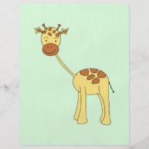 Girafe mignonne. Bande dessinée Prospectus Customisé
