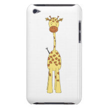 Girafe mignonne grande. Animal de bande dessinée Coque iPod Case-Mate