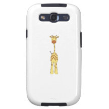 Girafe mignonne grande. Animal de bande dessinée Étuis Galaxy SIII