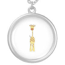 Girafe mignonne grande. Animal de bande dessinée Pendentif