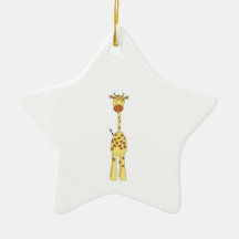Girafe mignonne grande. Animal de bande dessinée Décoration Pour Sapin De Noël