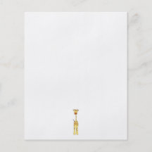 Girafe mignonne grande. Animal de bande dessinée Prospectus Personnalisés