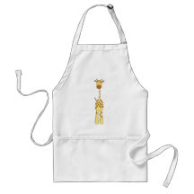 Girafe mignonne grande. Animal de bande dessinée Tablier