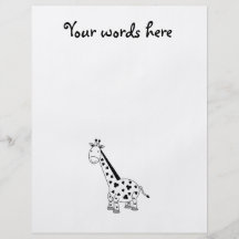 Girafe noire et blanche tract