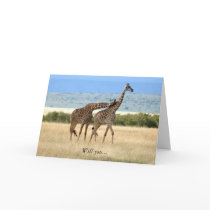 Giraffe 2 Valentine's Day Card