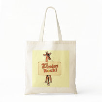 Giraffe “2nd Graders Rock” Design Canvas Bag