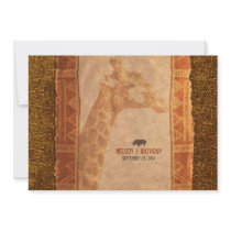 Giraffe African Safari Wedding Invitation