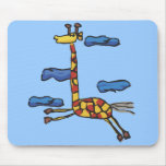 Giraffe Amidst the Clouds Mouse Pads