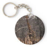 Giraffe and Baby Giraffe Keychain