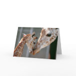 Giraffe and Baby note card