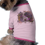 Giraffe and flame fractal, doggy Tshirt pet clothing