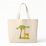 Giraffe and Tree Tote Bag