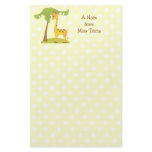 Giraffe and Tree stationery
