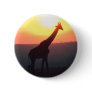 Giraffe at Sunset Pinback Button