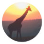 Giraffe at Sunset Sticker