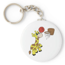 Giraffe Basketball Keychain