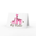 Giraffe Big Sister Greeting Card