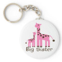 Giraffe Big Sister keychains
