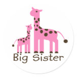 Giraffe Big Sister Stickers