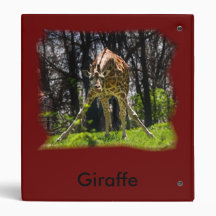 Giraffe Bowing Vinyl Binder