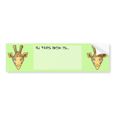 Giraffe Bumper Stickers by Animal_Art_By_Ali