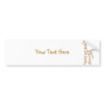 Giraffe Bumper Sticker