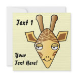 Giraffe! Cartoon Animal. Customize & Personalize! invitations