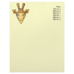 Giraffe! Cartoon Animal. Customize & Personalize! letterhead