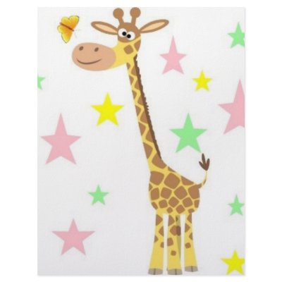 giraffe cartoon letterhead template by pinkypetals