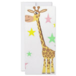 giraffe cartoon custom rack card