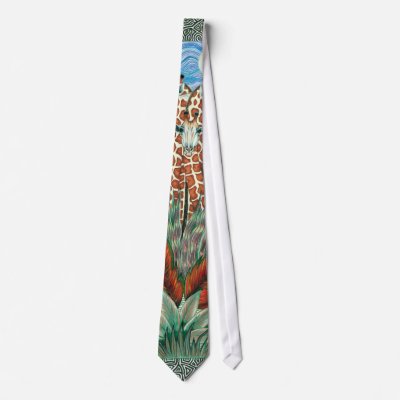 Giraffe design tie by catherinehowell