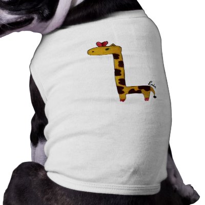 giraffe doggy coverup pet tshirt by VioletRoses