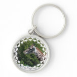 Giraffe Eating Keychain