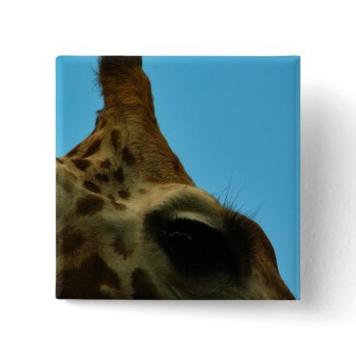 giraffe eye pinback button by milkfat