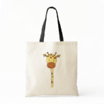 Giraffe Facing Forwards. Cartoon. Tote Bags
