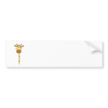 Giraffe Facing Forwards. Cartoon. Bumper Sticker