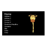 Giraffe Facing Forwards. Cartoon. Business Card Template