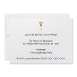 Giraffe Facing Forwards. Cartoon. Personalized Invite