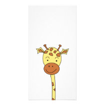 Giraffe Facing Forwards. Cartoon. Photo Cards
