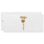 Giraffe Facing Forwards. Cartoon. Custom Rack Cards