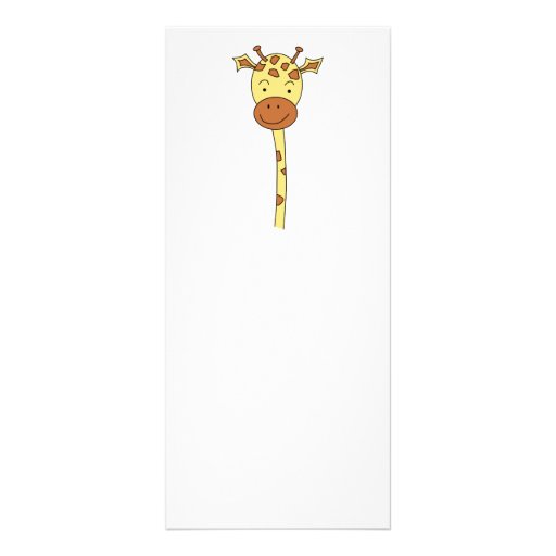Giraffe Facing Forwards. Cartoon. Full Colour Rack Card