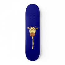 Giraffe Facing Forwards. Cartoon. Skate Board Deck