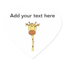 Giraffe Facing Forwards. Cartoon. Sticker