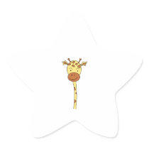 Giraffe Facing Forwards. Cartoon. Stickers