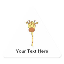 Giraffe Facing Forwards. Cartoon. Sticker