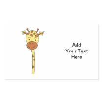 Giraffe Facing Forwards. Cartoon. Sticker