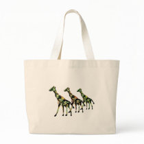 Giraffe Family Outing Canvas Tote Tote Bags