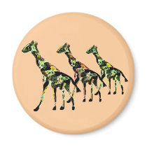 Giraffe Family Outing Magnet
